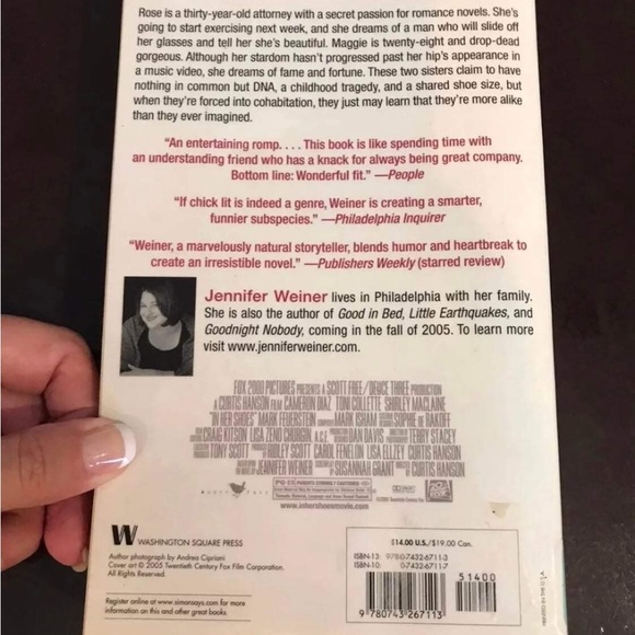 In Her Shoes Novel By Jennifer Weiner 
Smoke Free Home
Bundle & Save on Shipping - Picture 9 of 9